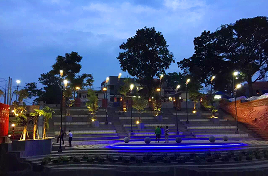 Landschafts solar beleuchtungs projekt in Teras Cikapund, Indonesien
