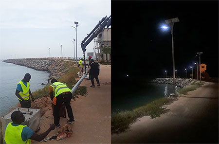 100 Sätze 60W Split Typ Solar Street Lights Lösung in Togo