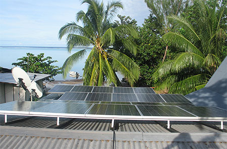 8KW Solar Off-Grid geneigte Dachs ystem in Französisch-Polynesien