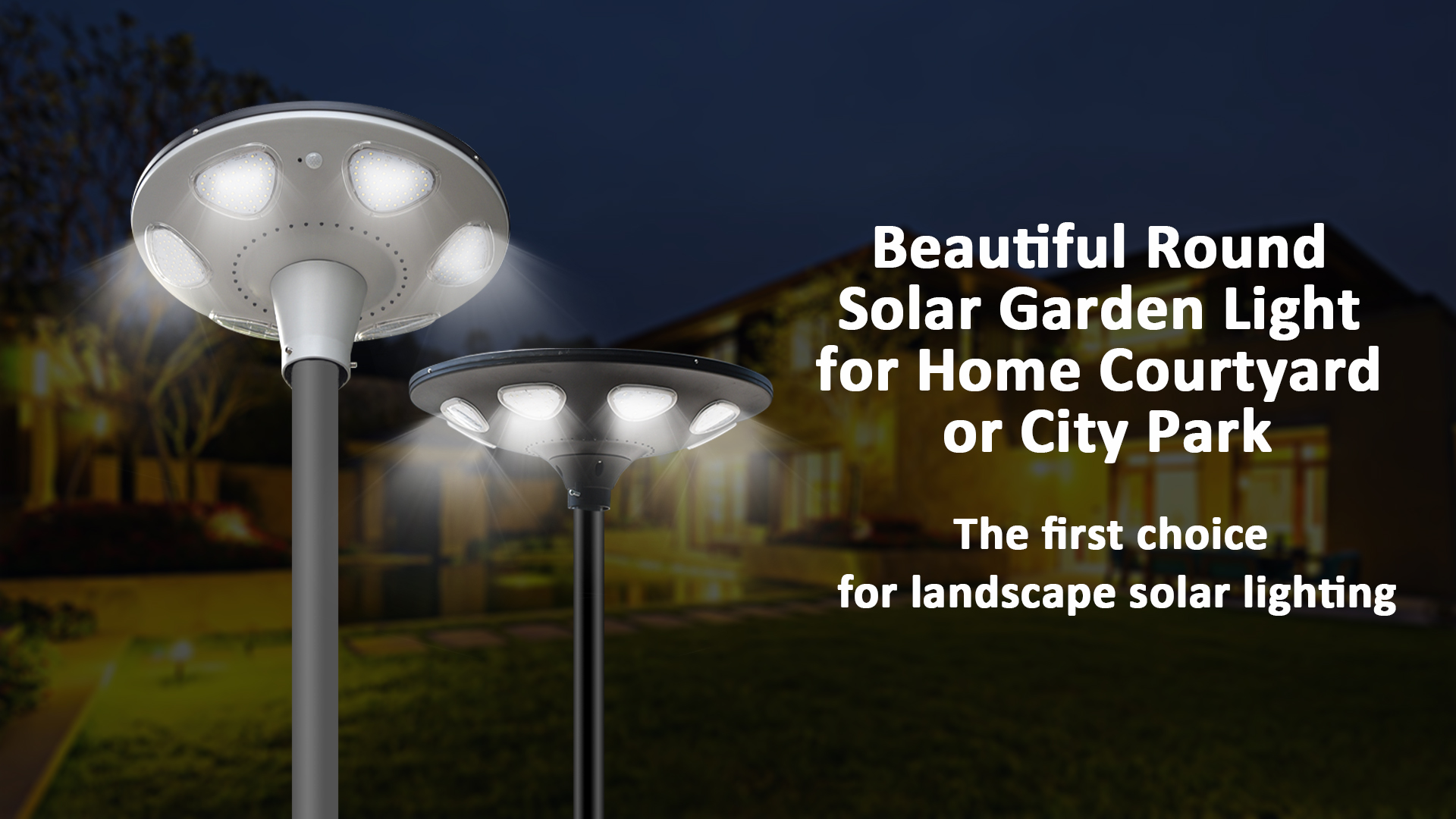 Schönes rundes Solar garten licht für den Innenhof oder den Stadtpark