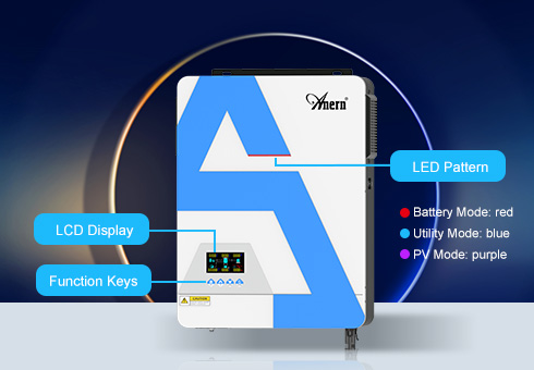 Bequeme LCD-Bedienung, können Sie Parameter durch LCD-Panel leicht einrichten, um die Leistung des Inverters zu verbessern.