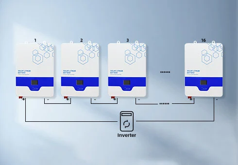 Unterstützung 16 Batterien Verbindung parallel