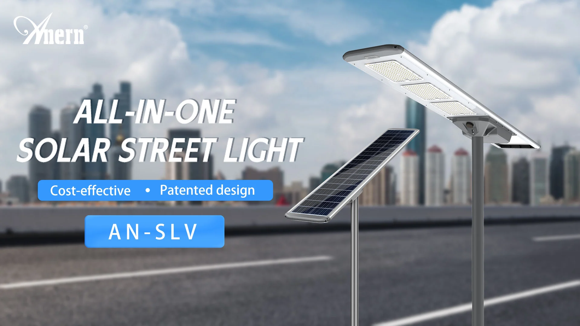 Alles in einem integrierten Solar-LED-Straßen laterne (AN-SLV)