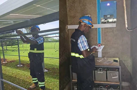 2.4KW & 10.2KW Solarstrom anlage in Uganda