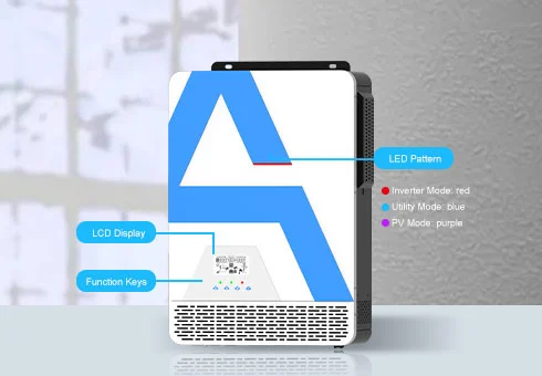 Bequeme LCD-Bedienung, können Sie Parameter durch LCD-Panel leicht einrichten, um die Leistung des Inverters zu verbessern.