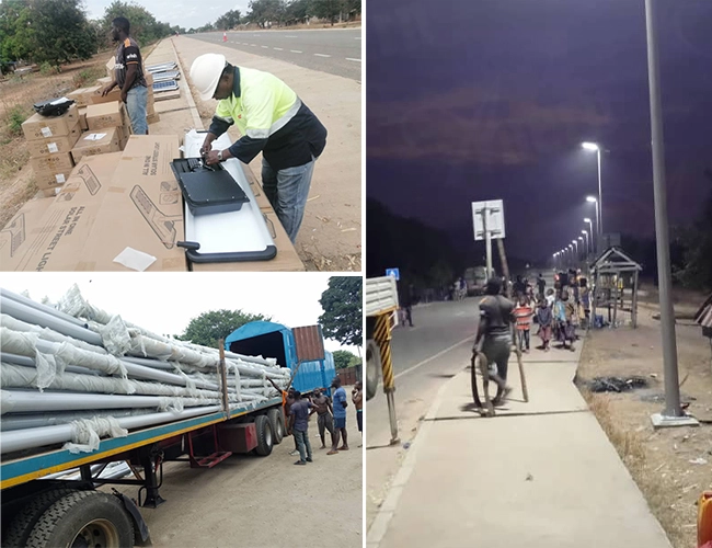 Integrierte Solar-LED-Straßen leuchte