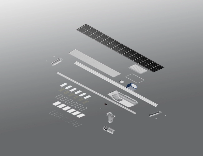 Led solar street light mit fernbedienung