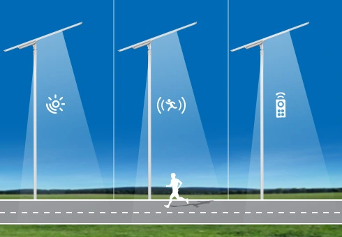 Es ist mit einer Fotozellen steuerung, einem Mikrowellen bewegungs sensor und einer Fernbedienung ausgestattet, die mehrere Steuerungs optionen für eine optimierte Funktional ität bieten.