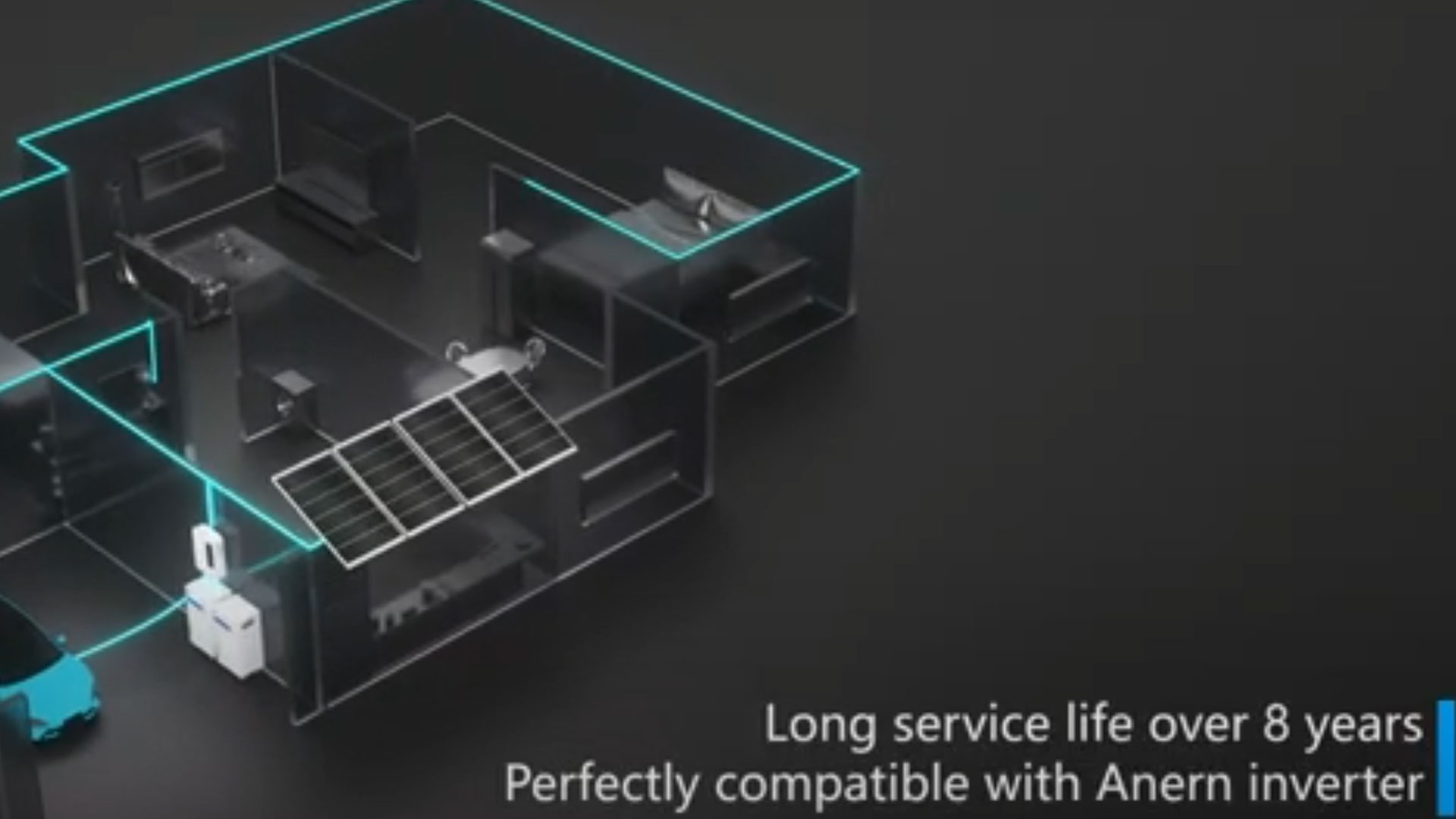 100Ah 200Ah 300Ah 25,6 V 51,2 V an der Wand befestigte LiFePO4 Solar-Lithium-Batterie (AN-NPRO)